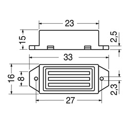 Buzzer meccanico 23 mm 24 VDC 75 dB segnalazione acustica impianti elettrici
