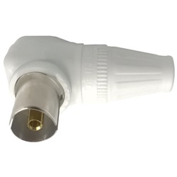 Presa volante TV ad angolo design compatto materiali resistenti installazione spazi ridotti impianti elettrici domestici e professionali
