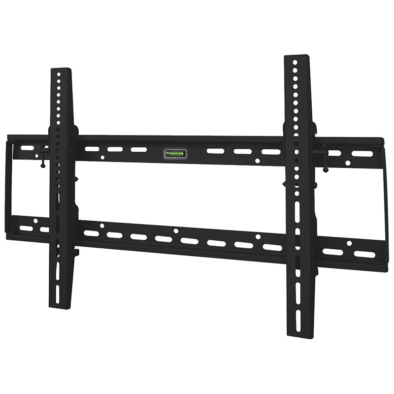 Supporto regolabile TV nero design elegante montaggio rapido comfort visivo ambienti domestici e professionali