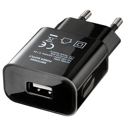 Alimentatore compatto 5V USB singola presa ricarica sicura uso domestico e professionale