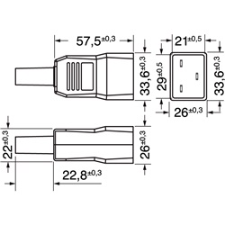 Spina volante tripolare C20 16A 250V design ergonomico installazione facile impianti elettrici professionali e domestici