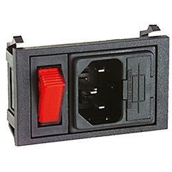 Spina elettrica con portalampada integrato e indicatore luminoso rosso per impianti domestici e professionali