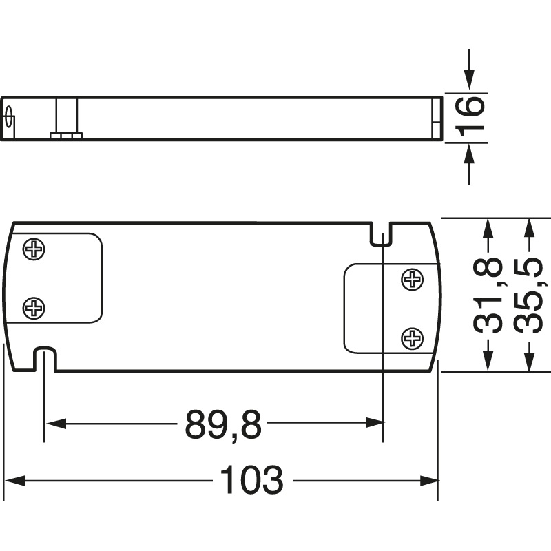 Driver LED 20W 24Vcc morsetti compatto efficiente per illuminazione LED indoor/outdoor