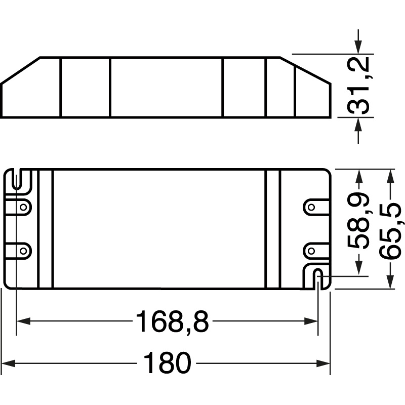Driver LED slim 100W 24Vcc compatto efficiente per illuminazione industriale e commerciale