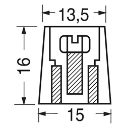 Manopola componibile mandrino 15x16 nera controllo preciso impianti elettrici