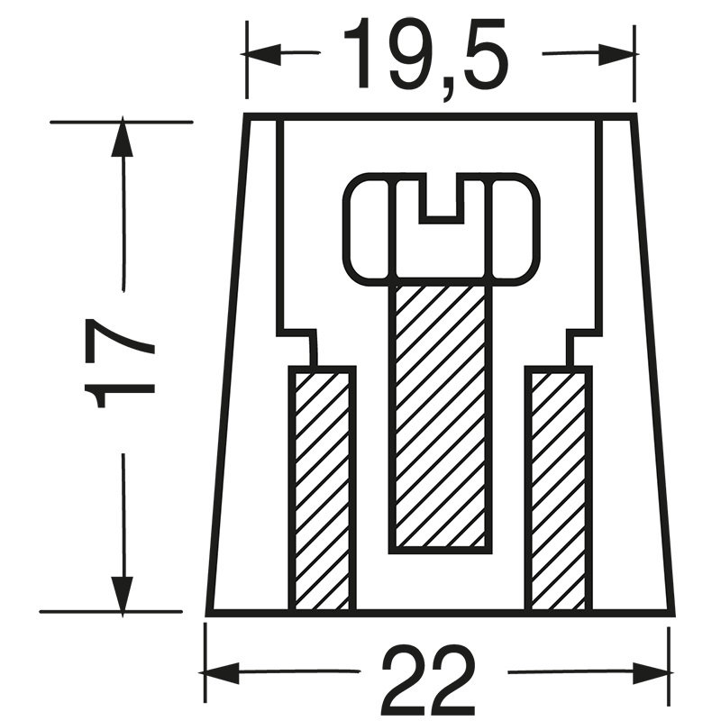 Manopola componibile nera mandrino 22x17 mm controllo preciso impianti elettrici professionali