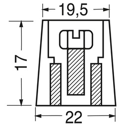 Manopola componibile nera mandrino 22x17 mm controllo preciso impianti elettrici professionali