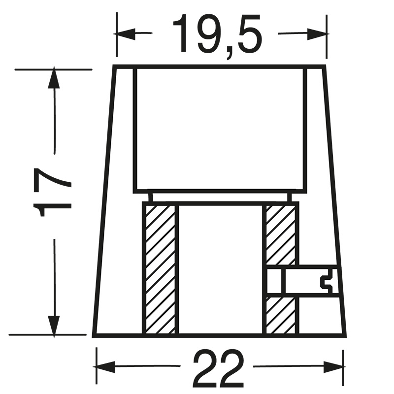 Manopola componibile a vite 22x17 mm nera per controllo preciso dispositivi elettrici