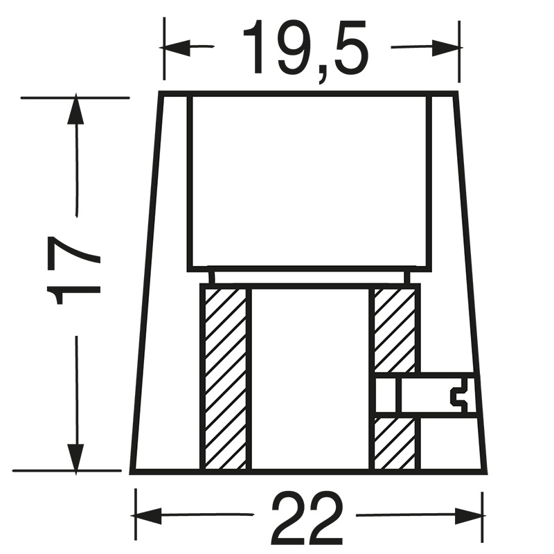 Manopola componibile a vite 22x17 mm nera per controllo preciso dispositivi elettrici