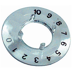 Disco graduato metallo 26 mm scala 0-10 per manometri precisione impianti elettrici
