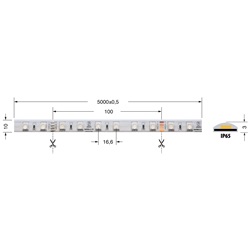 Striscia LED RGB 14,4W/m 24V IP65 per illuminazione decorativa interna ed esterna