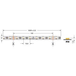 Striscia LED 19,2W/m RGB colori personalizzabili flessibile per ambienti moderni
