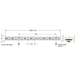 STRISCIA LED 19,2W/M RGB flessibile IP65 per illuminazione decorativa interna ed esterna