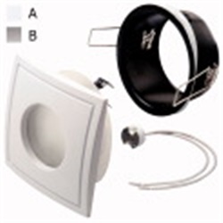 Ghiera quadrata bianca IP44 resistente per lampade GU5,3 installazioni elettriche interne ed esterne