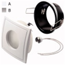 Ghiera quadrata bianca IP44 resistente per lampade GU5,3 installazioni elettriche interne ed esterne