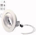 Ghiera tonda orientabile cromata con attacco GU5.3 per illuminazione residenziale e professionale
