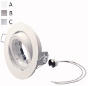Ghiera tonda orientabile cromata con attacco GU5.3 per illuminazione residenziale e professionale