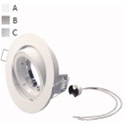 Ghiera tonda orientabile cromata con attacco GU5.3 per illuminazione residenziale e professionale