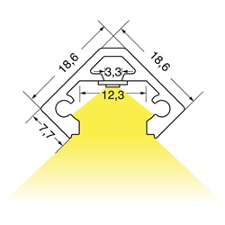 Barra angolare S45 2 metri profilo robusto per installazioni elettriche residenziali e commerciali