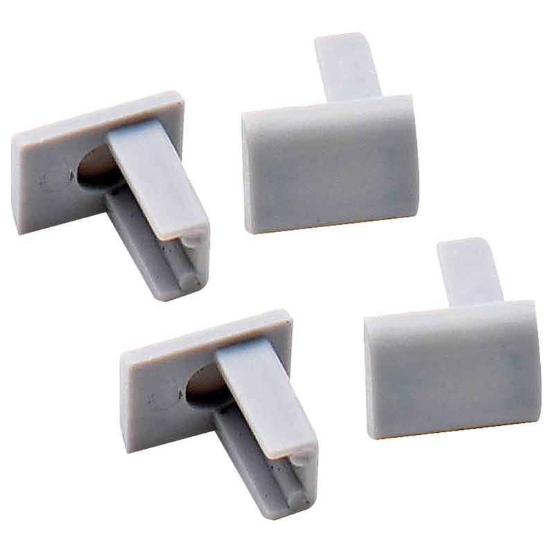 KIT 4 tappi protezione profilo S8 mini compatto per impianti elettrici