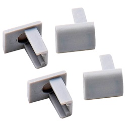 KIT 4 tappi protezione profilo S8 mini compatto per impianti elettrici