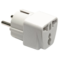 Adattatore rete universale spina Schuko compatto per uso domestico e professionale