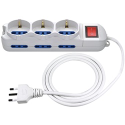 Presa multipla 9 posti con cavo interruttore integrato per uso domestico e professionale