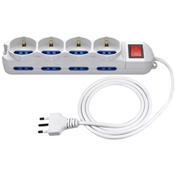 Presa multipla 12 posti cavo interruttore integrato sicurezza uso domestico e professionale