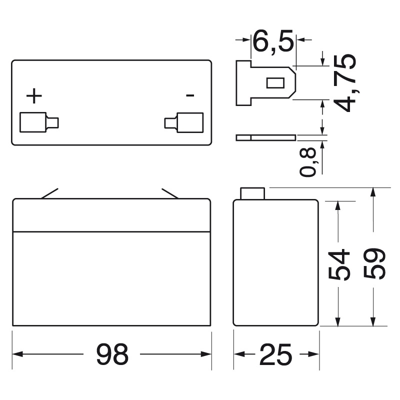 Batteria ricaricabile al piombo 6V 1,3Ah per applicazioni elettriche affidabili e durature