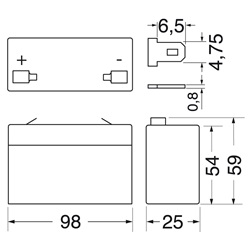 Batteria ricaricabile al piombo 6V 1,3Ah per applicazioni elettriche affidabili e durature