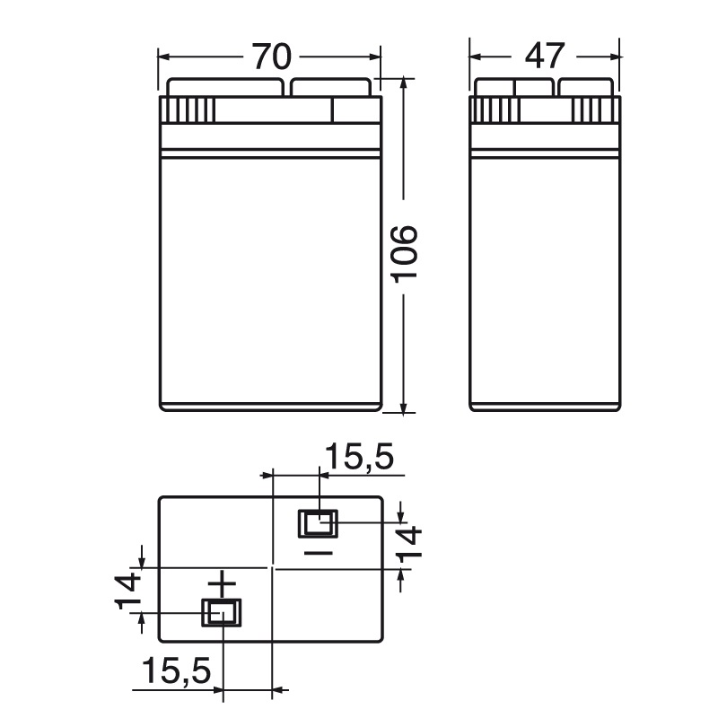 Batteria ricaricabile piombo 6V 4,2Ah autonomia prolungata applicazioni elettriche