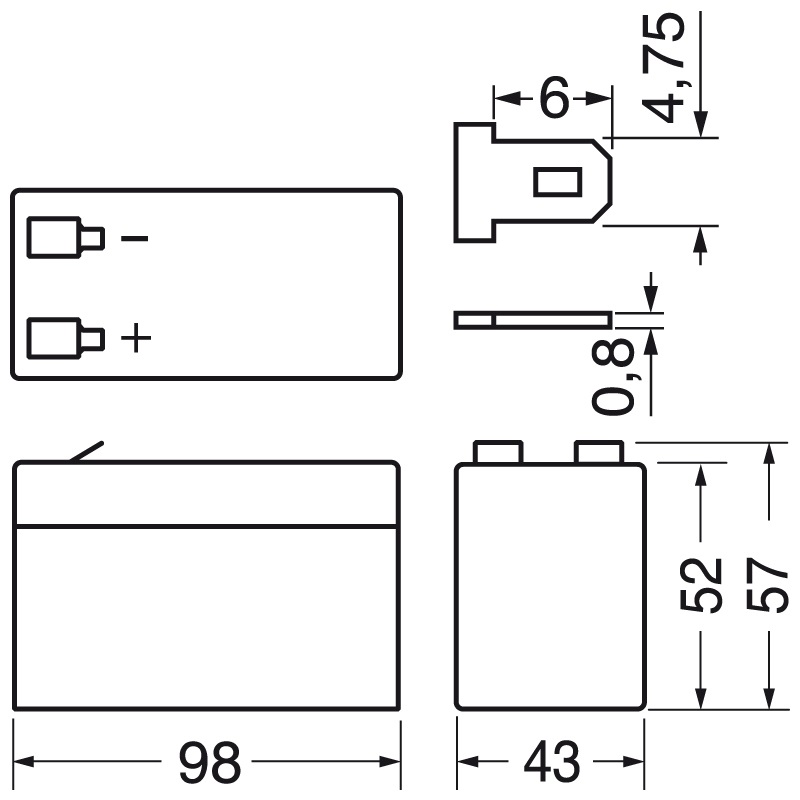 Batteria ricaricabile al piombo 12V 1,3 Ah compatta per applicazioni elettriche affidabili