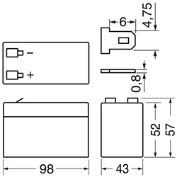 Batteria ricaricabile al piombo 12V 1,3 Ah compatta per applicazioni elettriche affidabili