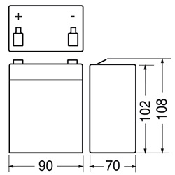 Batteria ricaricabile piombo 12V 4,5Ah compatta per alimentazione elettrica stabile