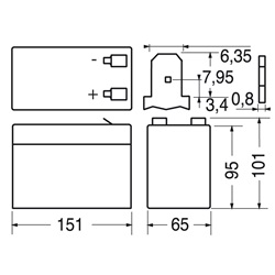 Batteria ricaricabile piombo 12V 7,5Ah alta prestazione per applicazioni elettriche