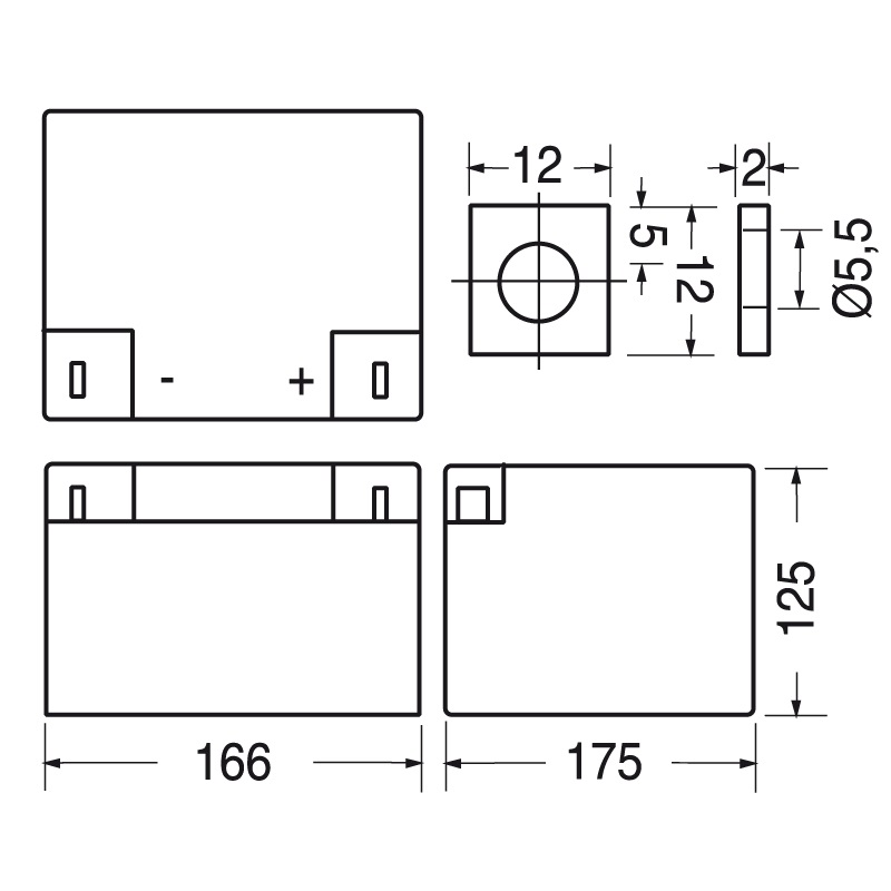 Batteria ricaricabile al piombo 12V 26Ah alta affidabilità per installazioni elettriche