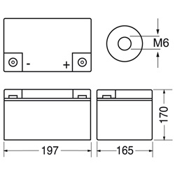 Batteria ricaricabile al piombo 12V 40Ah alta autonomia per applicazioni elettriche e dispositivi di emergenza