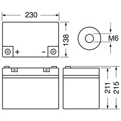 Batteria ricaricabile al piombo 12V 55Ah alta affidabilità per applicazioni elettriche