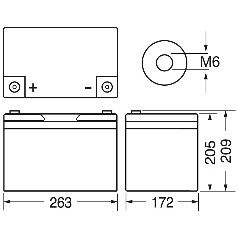 Batteria ricaricabile al piombo 12V 60Ah alta autonomia per impianti elettrici e sicurezza