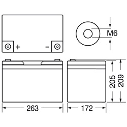 Batteria ricaricabile al piombo 12V 60Ah alta autonomia per impianti elettrici e sicurezza