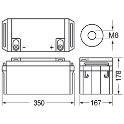 Batteria ricaricabile piombo 12V 70Ah capacità elevata per alimentazione stabile e duratura
