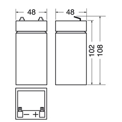 Batteria ricaricabile al piombo 4V 4,5Ah compatta per installazioni elettriche affidabili