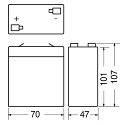 Batteria ricaricabile al piombo 6V 5Ah compatta per applicazioni elettriche affidabili