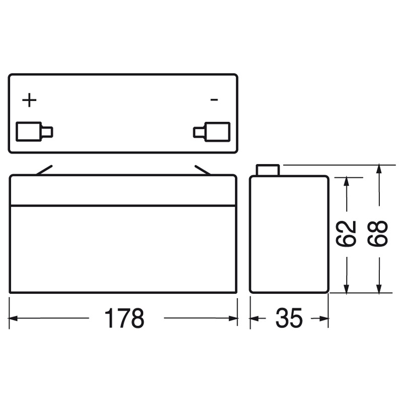 Batteria ricaricabile al piombo 12V 2,3 Ah compatta per impianti elettrici e backup energia