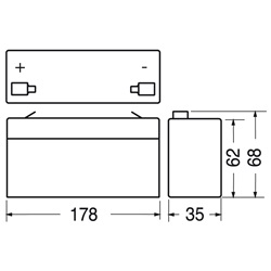 Batteria ricaricabile al piombo 12V 2,3 Ah compatta per impianti elettrici e backup energia