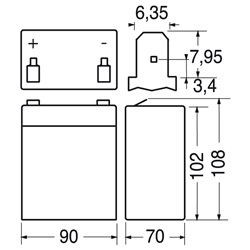 Batteria ricaricabile al piombo 12V 5Ah compatta per applicazioni elettriche affidabili e durature