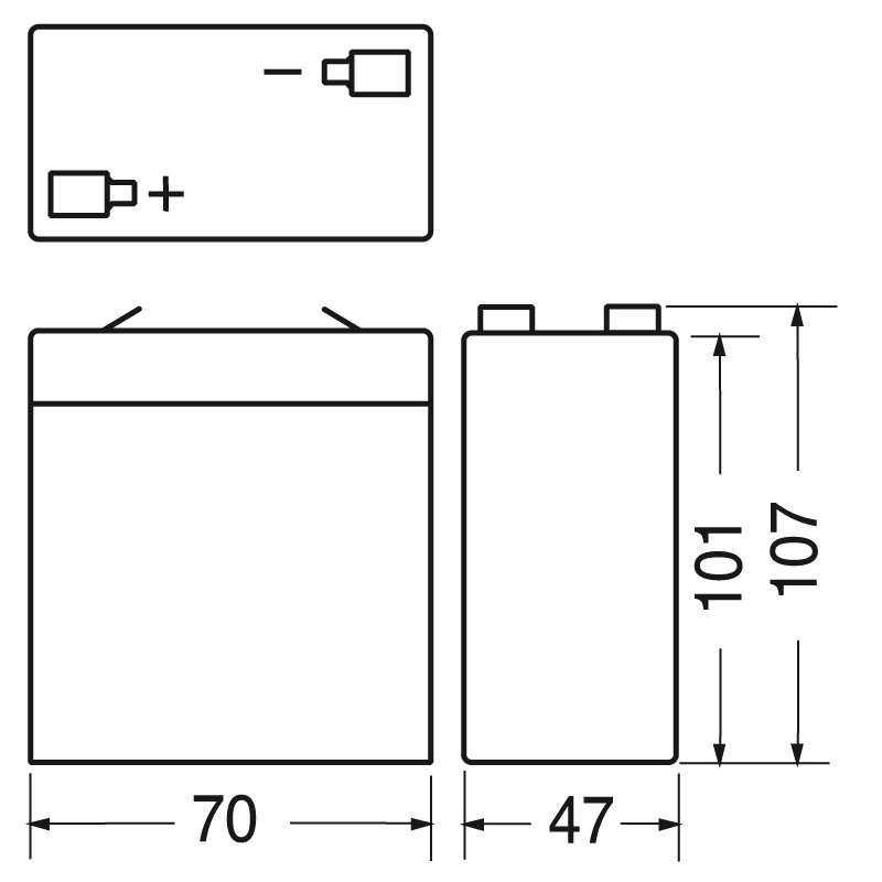 Batteria ricaricabile piombo 6V 4Ah compatta alimentazione stabile applicazioni elettriche