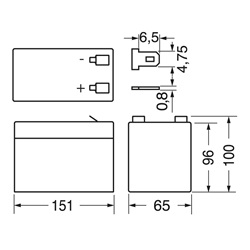Batteria ricaricabile al piombo 12V 7Ah compatta per alimentazione emergenza e dispositivi elettrici