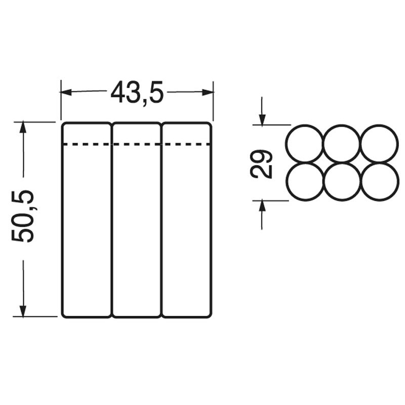 Pacco batterie Ni-Cd 7,2V 1000mAh formato AA per alimentazione elettrica affidabile e duratura