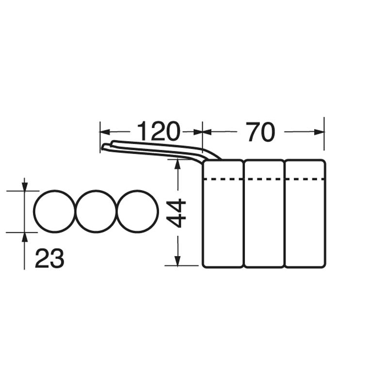 Pacco batterie nichel-cadmio 3,6V 1300mAh compatto per applicazioni elettriche continuative